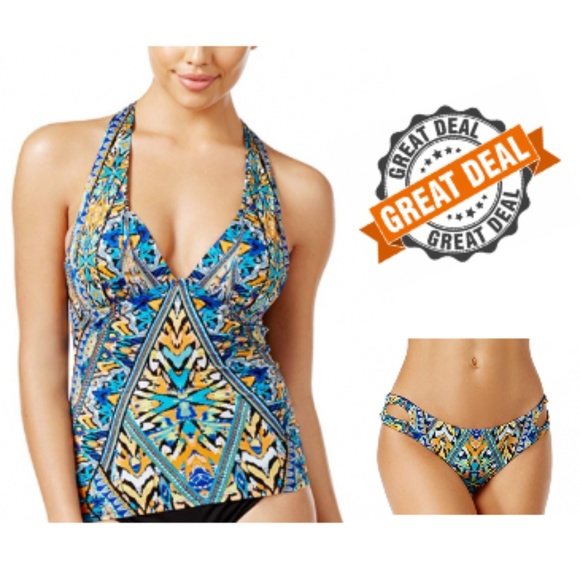NWT Bar III Monarchy Tribal Tankini Swimsuit Set - Picture 1 of 5